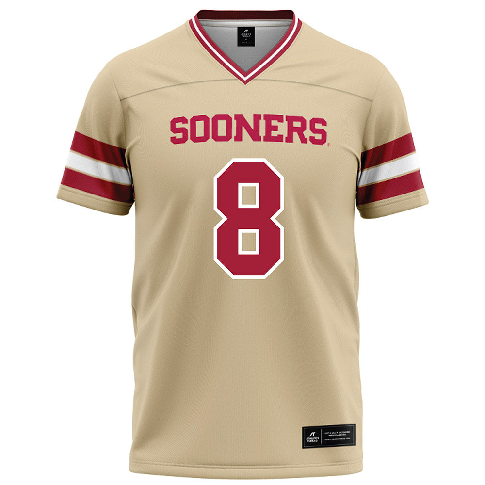 Oklahoma - NCAA Football : Bowe Bentley - Cream Football Jersey-0