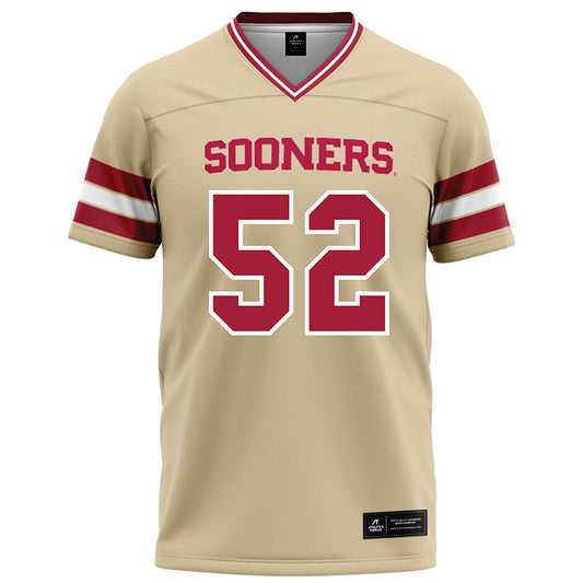 Oklahoma - NCAA Football : Noah Best - Cream Football Jersey-0