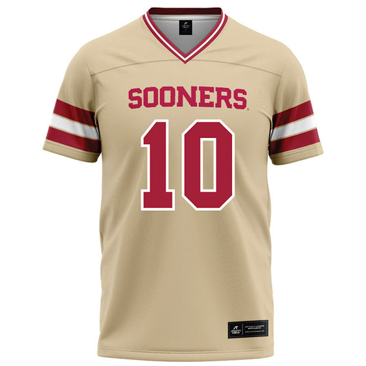 Oklahoma - NCAA Football : Kip Lewis - Cream Football Jersey-0