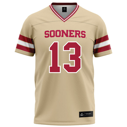 Oklahoma - NCAA Football : Jayden Petit - Cream Football Jersey-0