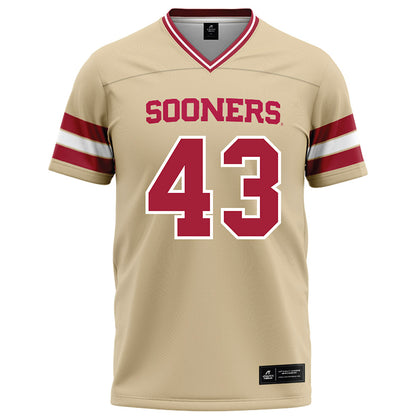 Oklahoma - NCAA Football : Grayson Miller - Cream Football Jersey-0