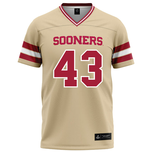 Oklahoma - NCAA Football : Grayson Miller - Cream Football Jersey-0