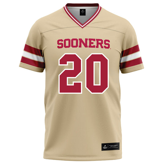 Oklahoma - NCAA Football : Casen Calmus - Cream Football Jersey-0