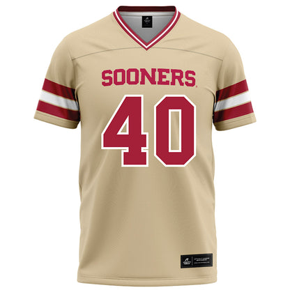 Oklahoma - NCAA Football : Matthew Nelson - Cream Football Jersey-0