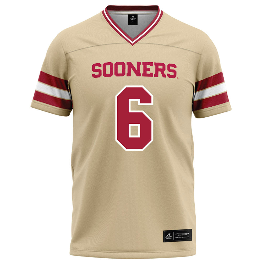 Oklahoma - NCAA Football : Tory Blaylock - Cream Football Jersey-0