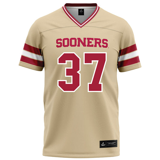 Oklahoma - NCAA Football : Prince Ijioma - Cream Football Jersey-0