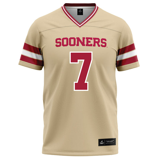 Oklahoma - NCAA Football : Sammy Omosigho - Cream Football Jersey-0