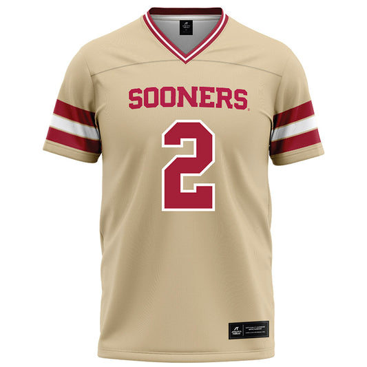 Oklahoma - NCAA Football : Jovantae Barnes - Cream Football Jersey-0
