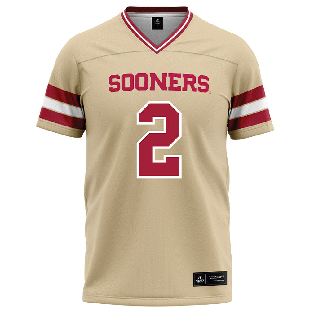 Oklahoma - NCAA Football : Jahsiear Rogers - Cream Football Jersey-0