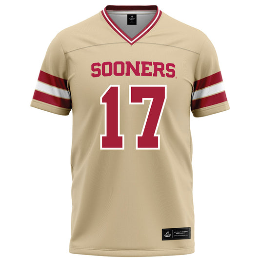 Oklahoma - NCAA Football : Josiah Martin - Cream Football Jersey-0