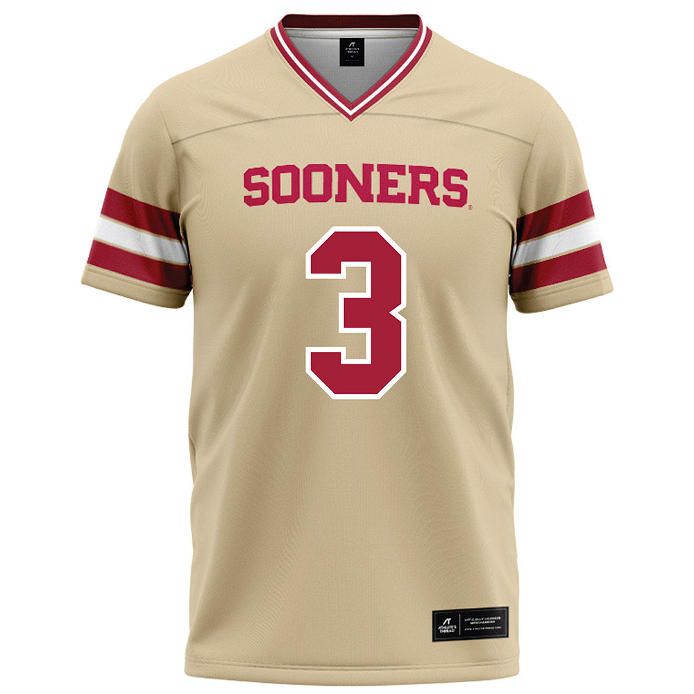 Oklahoma - NCAA Football : Reggie Powers - Cream Football Jersey-0