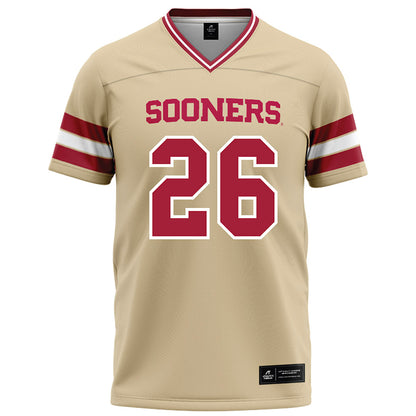 Oklahoma - NCAA Football : eLGee Webster - Cream Football Jersey-0