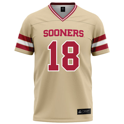 Oklahoma - NCAA Football : Cole Sullivan - Cream Football Jersey-0
