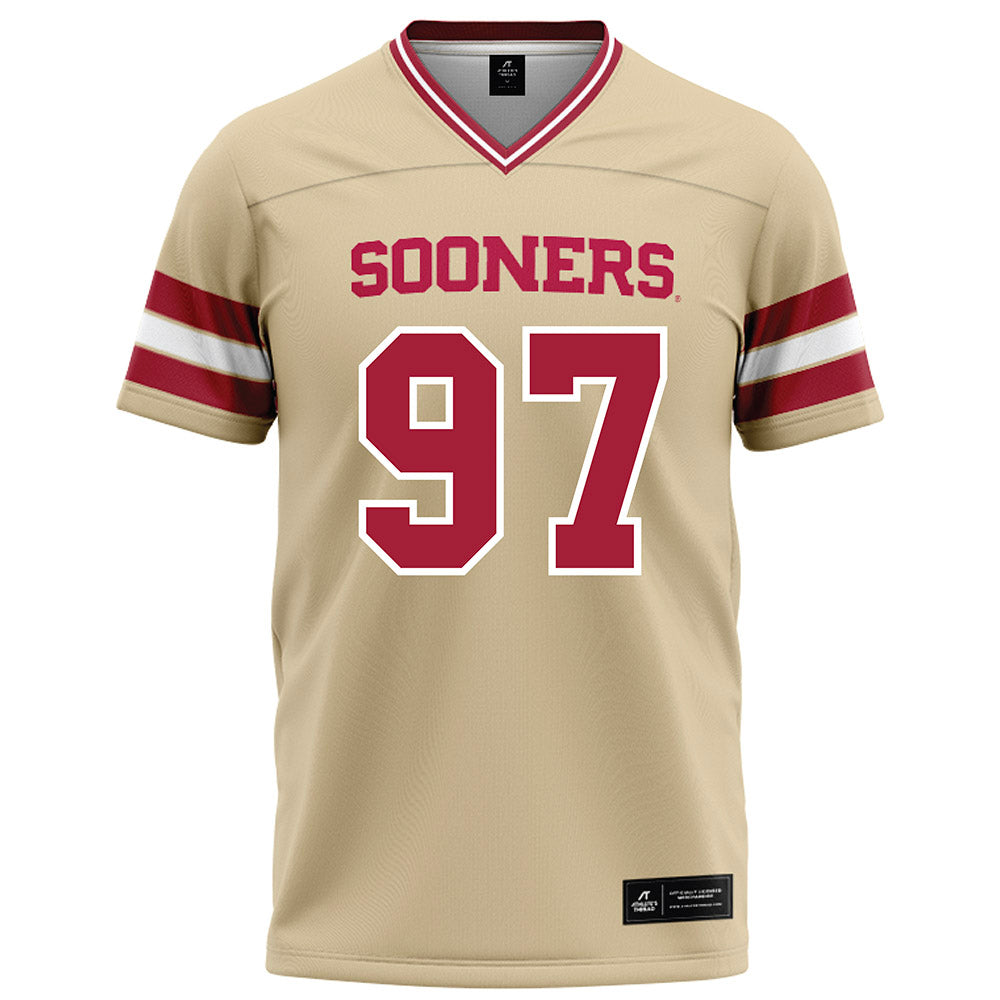 Oklahoma - NCAA Football : Alex Shieldnight - Cream Football Jersey-0