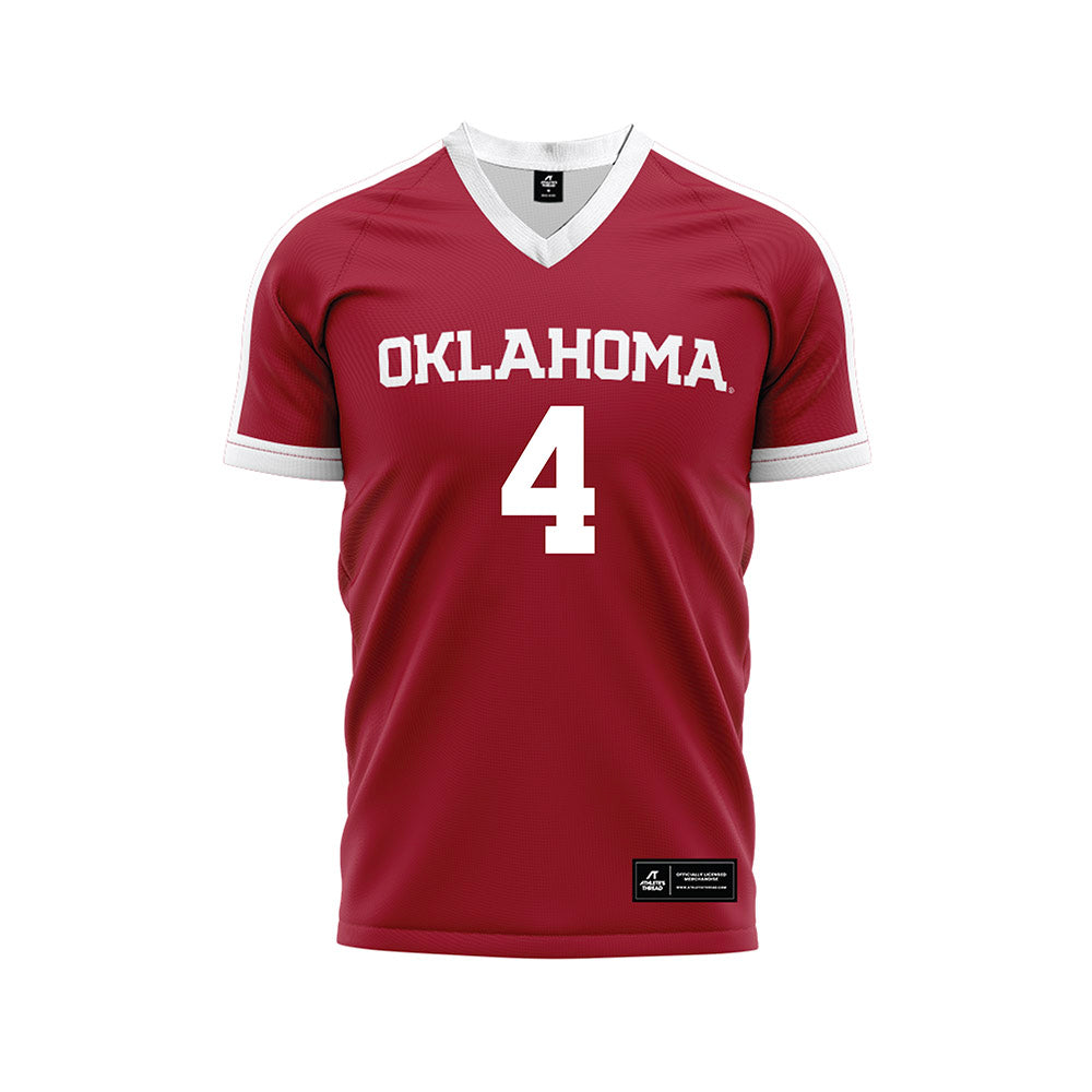 Oklahoma - NCAA Women's Volleyball : Kinsley Singleton - White Volleyball Jersey-0