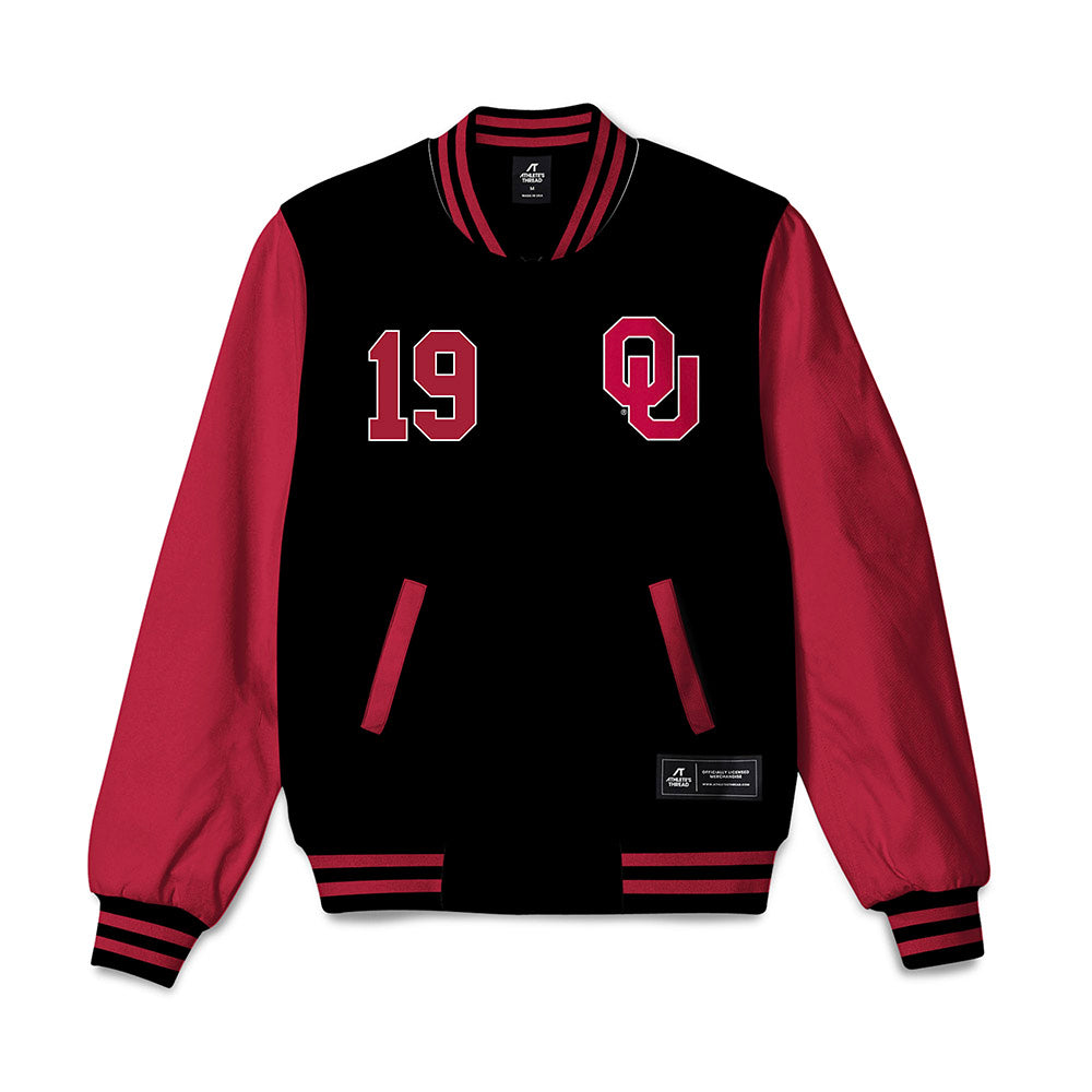 Oklahoma - NCAA Baseball : Jax Legrand - Bomber Jacket-0