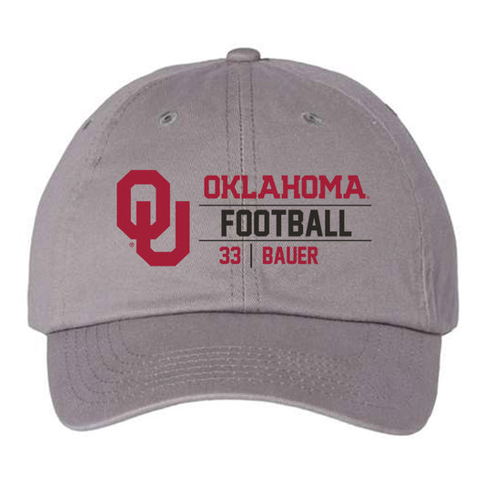 Oklahoma - NCAA Football : Lebron Bauer - Dad Hat-0