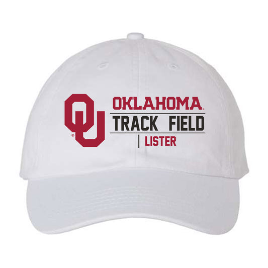 Oklahoma - NCAA Women's Track & Field : Ashley Lister - Dad Hat-0