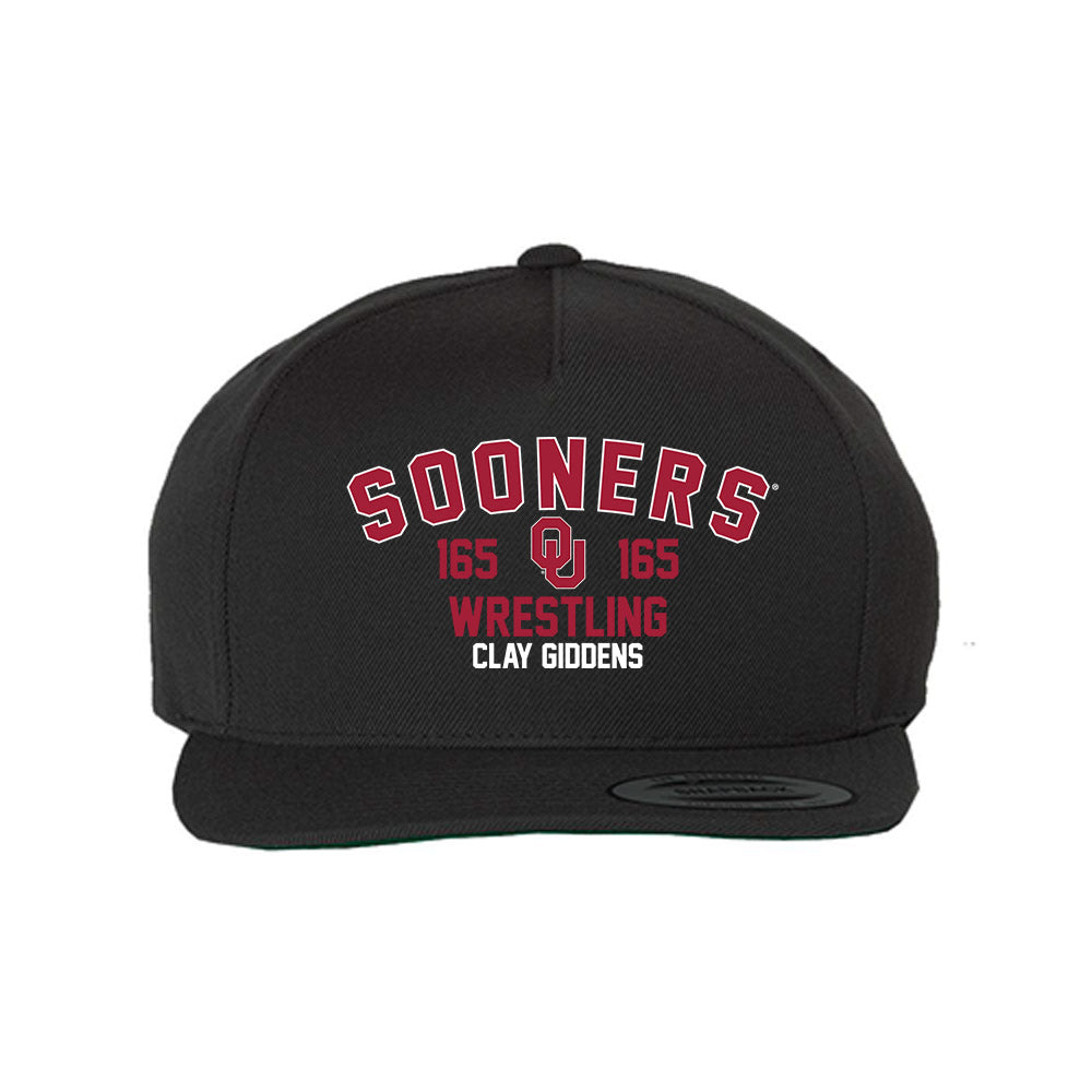 Oklahoma - NCAA Wrestling : Clay Giddens - Snapback Hat-0