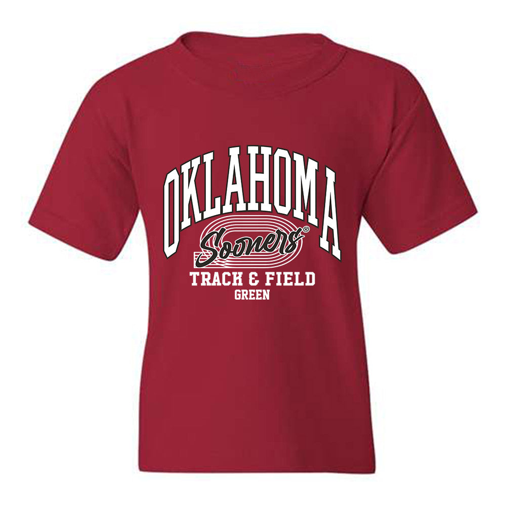 Oklahoma - NCAA Men's Track & Field : Bj Green - Youth T-Shirt Sports Shersey