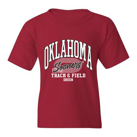 Oklahoma - NCAA Men's Track & Field : Bj Green - Youth T-Shirt Sports Shersey