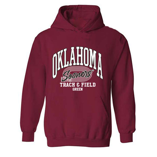 Oklahoma - NCAA Men's Track & Field : Bj Green - Hooded Sweatshirt Sports Shersey
