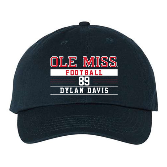 Ole Miss - NCAA Football : Dylan Davis - Dad Hat-0