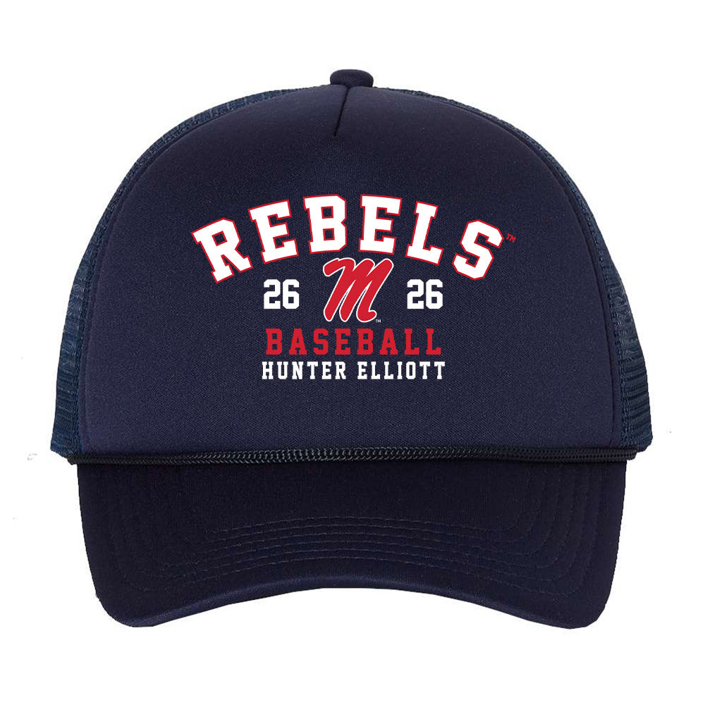 Ole Miss - NCAA Baseball : Hunter Elliott - Trucker Hat-0