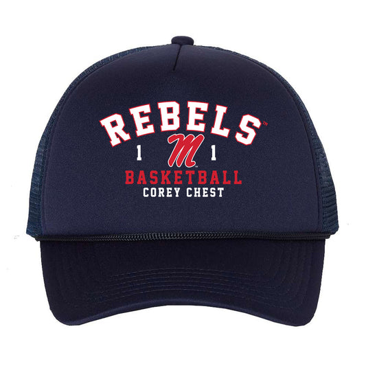 Ole Miss - NCAA Men's Basketball : Corey Chest - Trucker Hat-0