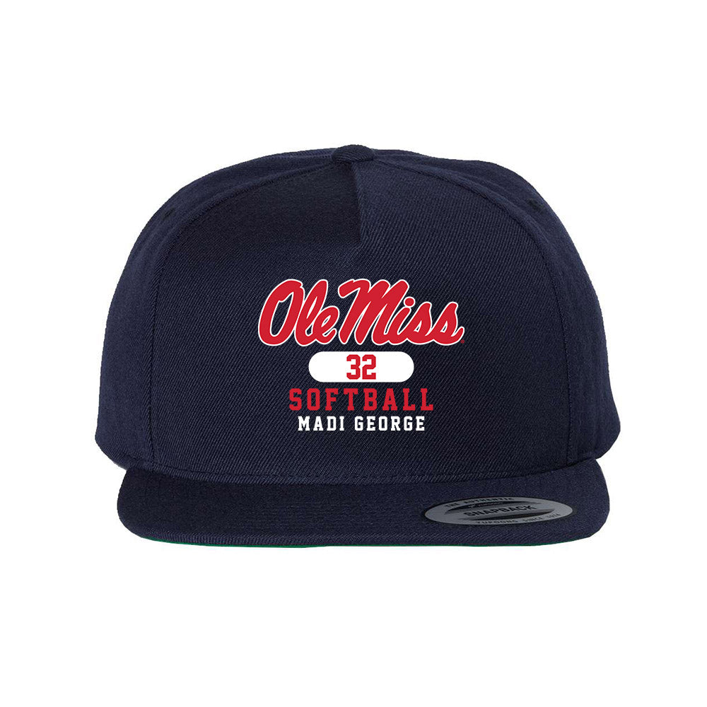 Ole Miss - NCAA Softball : Madi George - Snapback Hat-0