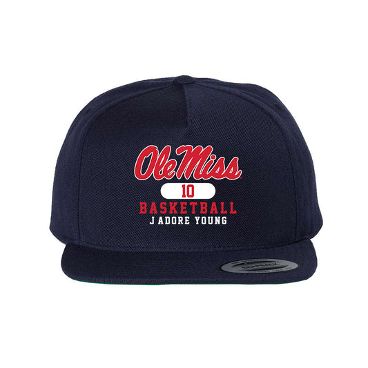 Ole Miss - NCAA Women's Basketball : J'Adore Young - Snapback Hat-0