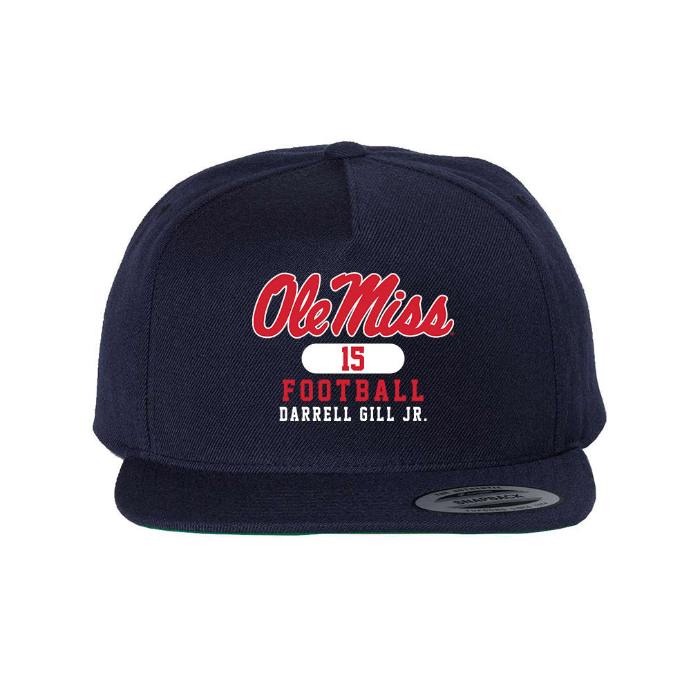 Ole Miss - NCAA Football : Darrell Gill Jr. - Snapback Hat-0