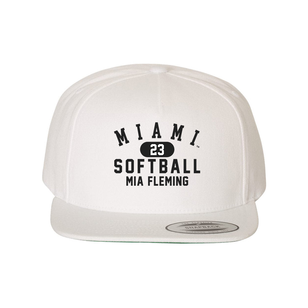 Miami of Ohio - NCAA Softball : Mia Fleming - Snapback Hat-0