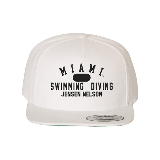 Miami of Ohio - NCAA Men's Swimming & Diving : Jensen Nelson - Snapback Hat-0