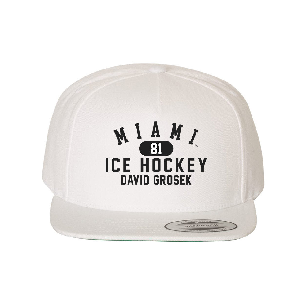 Miami of Ohio - NCAA Men's Ice Hockey : David Grosek - Snapback Hat-0