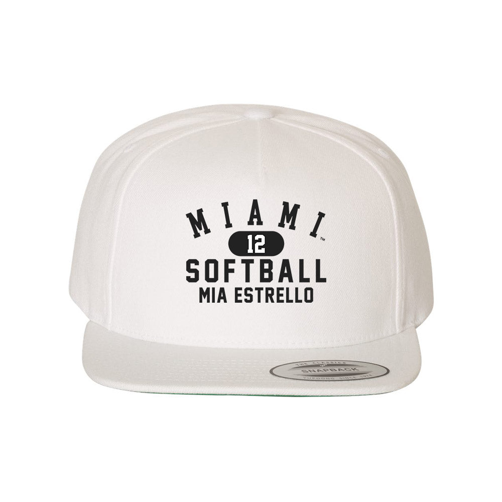 Miami of Ohio - NCAA Softball : Mia Estrello - Snapback Hat-0
