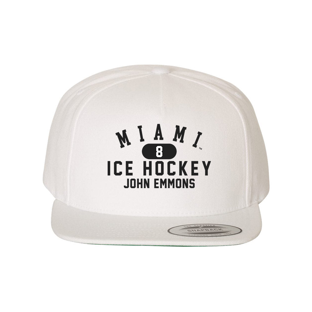 Miami of Ohio - NCAA Men's Ice Hockey : John Emmons - Snapback Hat-0