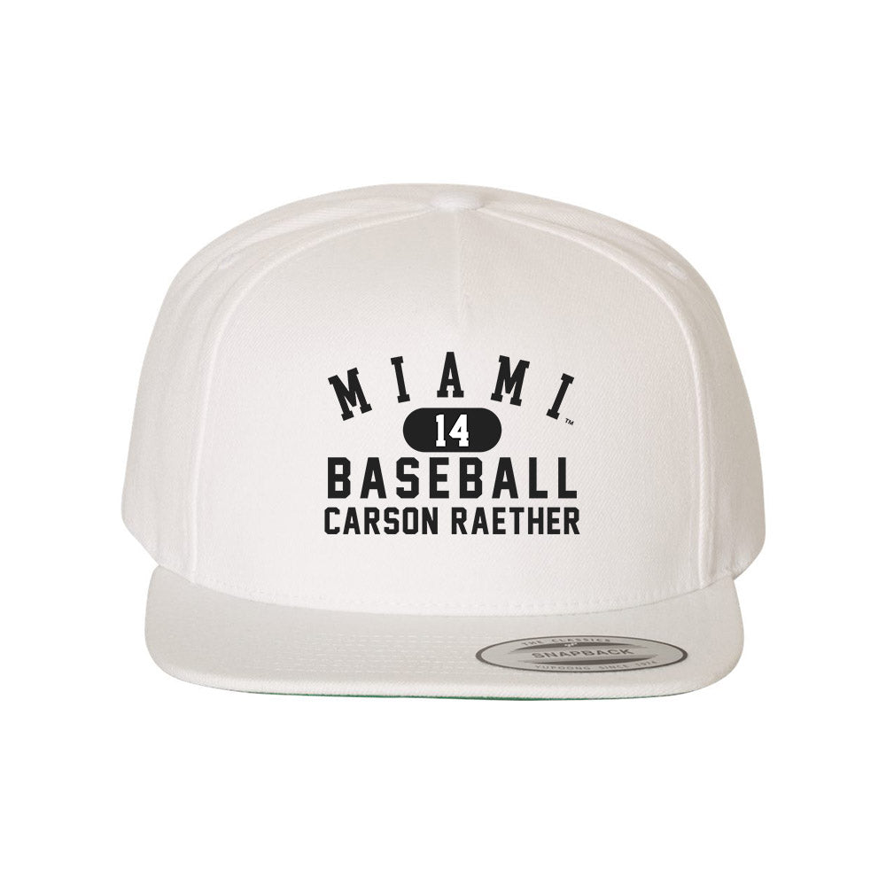Miami of Ohio - NCAA Baseball : Carson Raether - Snapback Hat-0