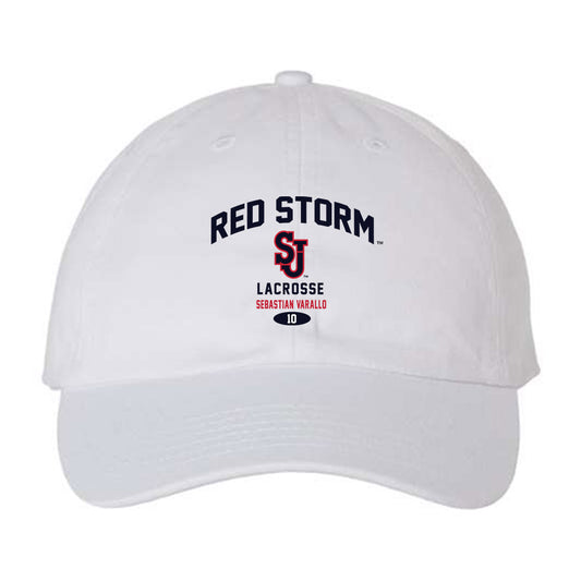 St. Johns - NCAA Men's Lacrosse : Sebastian Varallo - Dad Hat-0