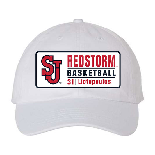 St. Johns - NCAA Men's Basketball : Lefteris Liotopoulos - Dad Hat-0