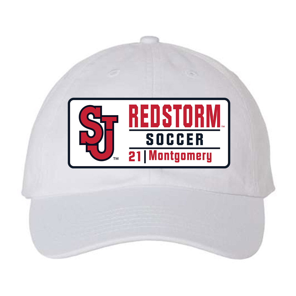 St. Johns - NCAA Men's Soccer : Jayden Montgomery - Dad Hat-0