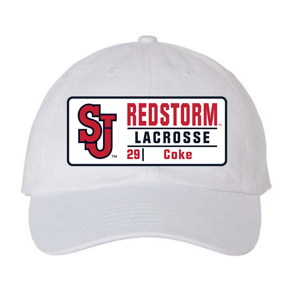 St. Johns - NCAA Men's Lacrosse : Henry Coke - Dad Hat-0