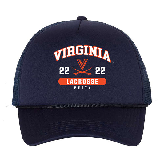 Virginia - NCAA Men's Lacrosse : Elijah Petty - Trucker Hat-0