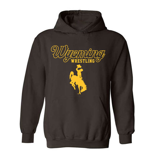 Wyoming - NCAA Wrestling : Eddie Neitenbach - Classic Shersey Hooded Sweatshirt-0