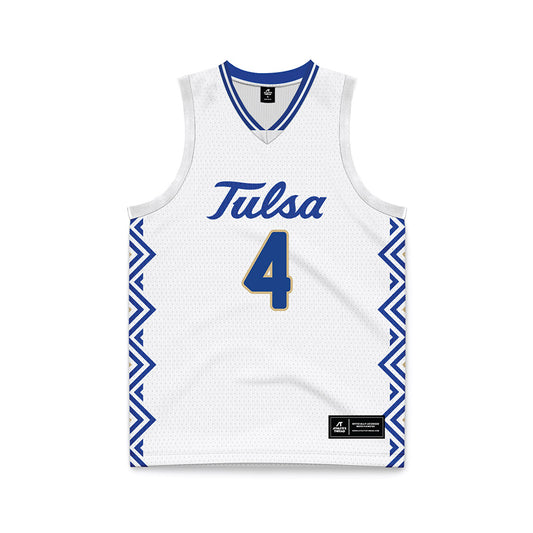 Tulsa - NCAA Women's Basketball : Alexa Kinas - White Basketball Jersey-0