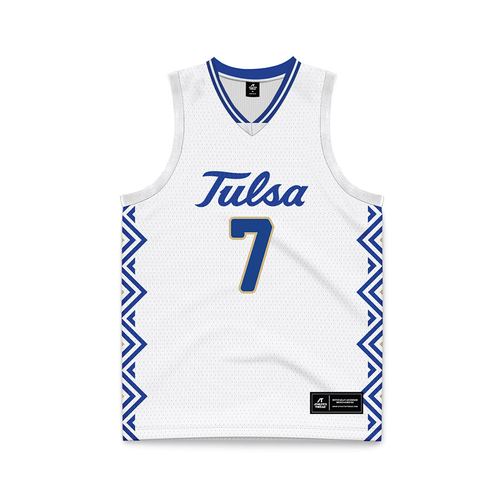 Tulsa - NCAA Women's Basketball : Teresa Seppälä - White Basketball Jersey-0