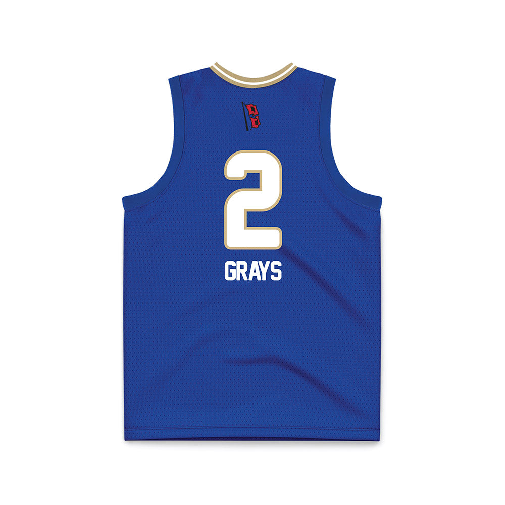 Tulsa - NCAA Women's Basketball : RyLee Grays - Blue Basketball Jersey-1