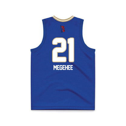 Tulsa - NCAA Women's Basketball : Josie Megehee - Blue Basketball Jersey-1
