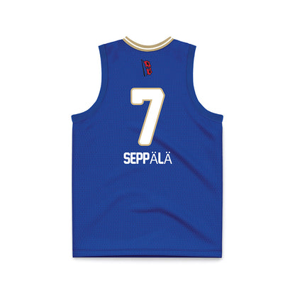 Tulsa - NCAA Women's Basketball : Teresa Seppälä - Blue Basketball Jersey-1