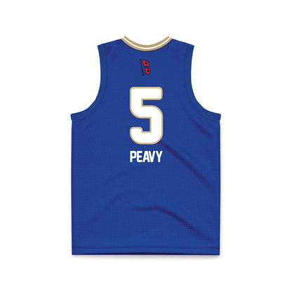 Tulsa - NCAA Women's Basketball : Alisha Peavy - Blue Basketball Jersey-1